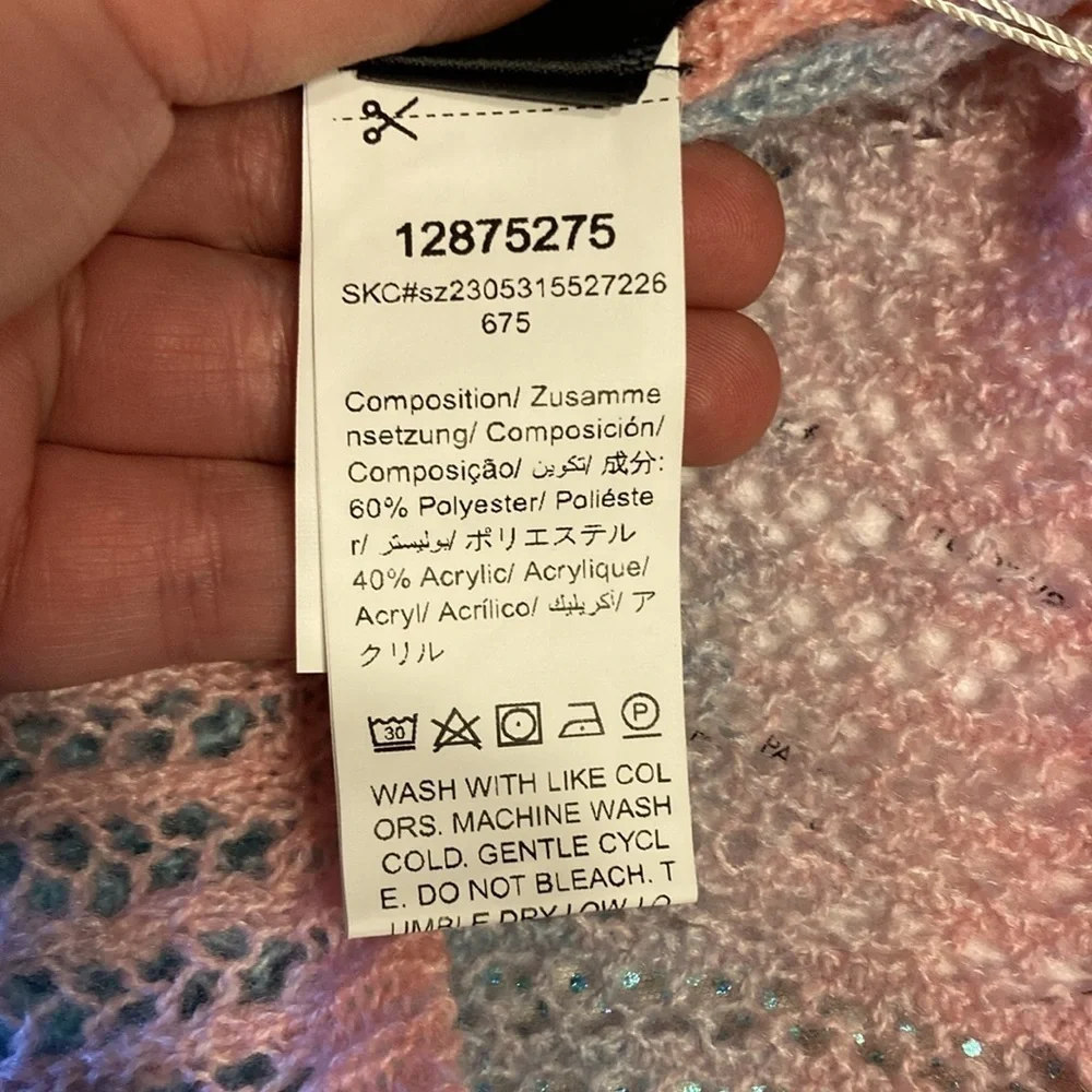 SHEIN VCAY Ombre Drop Shoulder Pointelle Knit Sweater Without Cami Top s… - Picture 12 of 13